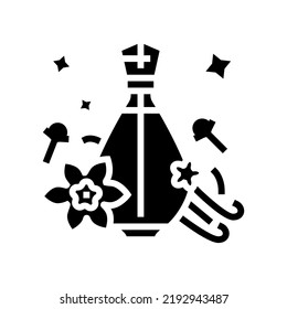 oriental notes perfume glyph icon vector. oriental notes perfume sign. isolated symbol illustration