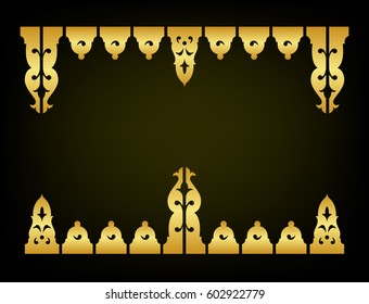 Oriental ornament decorate vector and illustration