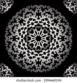 Oriental ornament. Element for design. Can be used for wallpaper, background, surface textures. Vector damask seamless pattern background. Elegant luxury texture for wallpaper