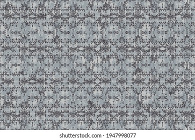 Oriental ornament seamless pattern in the style of baroque on a background. Grey and Black Rhombus Geometric pattern.