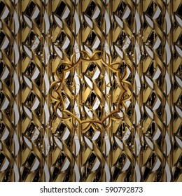 Oriental ornament in the style of baroque. Vector traditional classic golden pattern. Black on background.