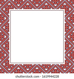 Oriental ornamental mosaic. Arabic design for page decoration. Vector frame of asian mosaic border