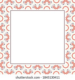 Oriental ornamental mosaic. Arabic design for page decoration. Vector frame of asian mosaic border