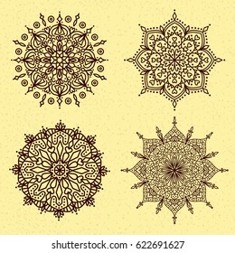 Oriental ornamental vector mandala collection