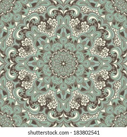 Oriental ornate seamless pattern. Great for cards, invitations, backgrounds, wallpaper, web page background, surface textures, printing on fabric. Vector illustration.