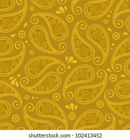 Oriental paisley seamless background