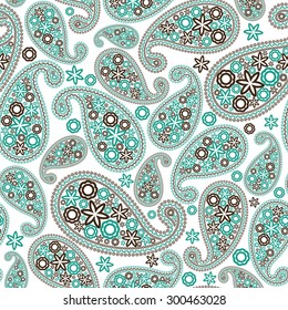 Oriental paisley seamless pattern