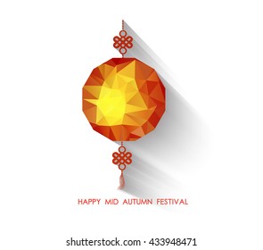 Oriental Paper geometrical lantern. Mid Autumn Festival