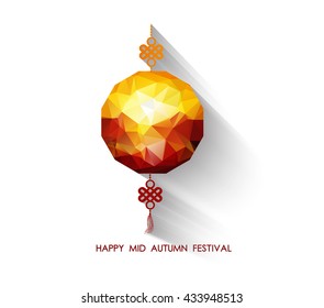 Oriental Paper geometrical lantern. Mid Autumn Festival