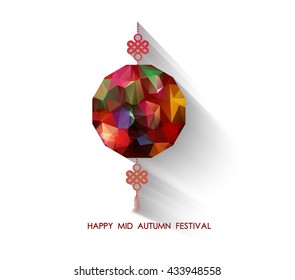 Oriental Paper geometrical lantern. Mid Autumn Festival