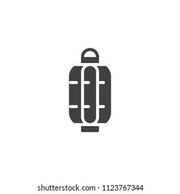 Oriental Paper Lantern vector icon. filled flat sign for mobile concept and web design. Japanese lantern simple solid icon. Symbol, logo illustration. Pixel perfect vector graphics