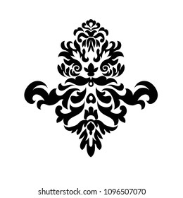 Oriental pattern with arabesques and floral elements. Traditional classic ornament. Vintage pattern.