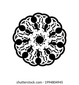 Oriental pattern with arabesques and floral elements. Good for logos, tattoos, prints and postcards. Vector illustration