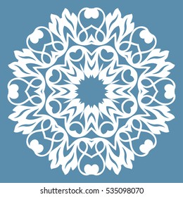 Oriental pattern with arabesques and floral elements, classic ornament. Vector illustration.