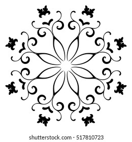 Oriental pattern. A circular ornament for decoration.