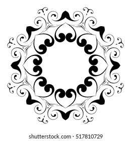 Oriental pattern. A circular ornament for decoration.