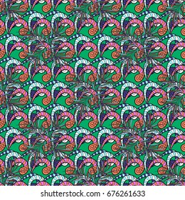Oriental pattern. Colored Mandalas on colorful background. Vintage vector decorative elements. Islam, Arabic, Indian, turkish, pakistan, chinese, ottoman motifs.
