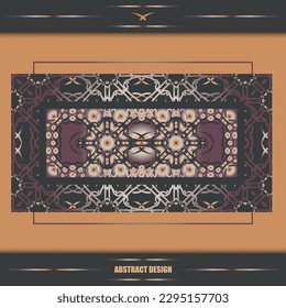 Patrón oriental de decoración. El concepto de decoración de las paredes en un café oriental. Panel. Diseño decorativo con elementos abstractos para la decoración y el diseño. Ornamento, textura simetría. 