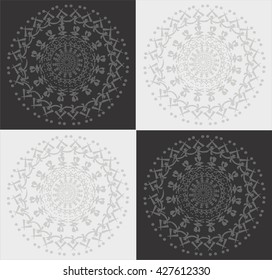oriental pattern floral of circles and lines plants design persian complicated lace texture