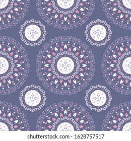 Oriental pattern with flowers. Asian style seamless background. For print, textile, fabric, design