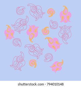 Oriental pattern . Hand drawn.