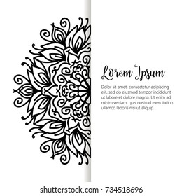 Oriental pattern illustration. Islam, Arabic Indian turkish motifs
