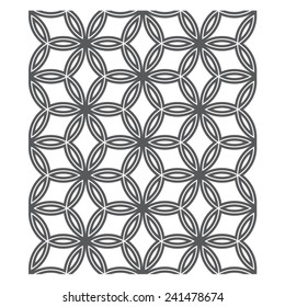 Oriental Pattern, seamless chain link fence ornament