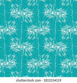 Oriental pattern with some scratches and representations that symbolize nature. Decorative design for textiles and wallpaper. Wrapping paper.