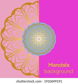 Oriental pattern, vector illustration. Business card or invitation. Vintage decorative elements.