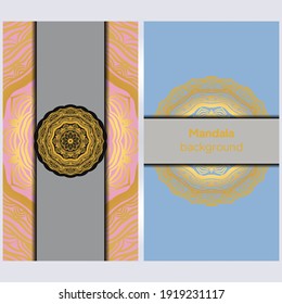 Patrón oriental, ilustración vectorial. Tarjeta de visita o invitación. Elementos decorativos de época.