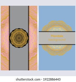 Oriental pattern, vector illustration. Business card or invitation. Vintage decorative elements.