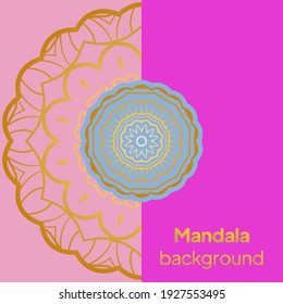 Oriental pattern, vector illustration. Business card or invitation. Vintage decorative elements.