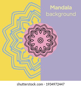 Patrón oriental, ilustración vectorial. Tarjeta de visita o invitación. Elementos decorativos de época.