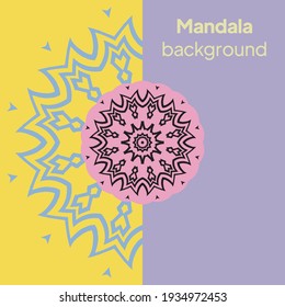 Patrón oriental, ilustración vectorial. Tarjeta de visita o invitación. Elementos decorativos de época.
