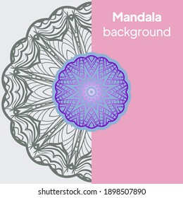 Oriental pattern, vector illustration. Floral round mandala. Arabic, Indian, moroccan,spain, turkish, pakistan, chinese, mystic, ottoman motifs.