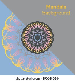 Patrón oriental, ilustración vectorial. Mandala redonda floral. motivos árabes, indios, marroquíes, españa, turcos, pakistán, chinos, místicos, otomanos.