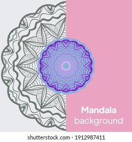 Oriental pattern, vector illustration. Floral round mandala. Arabic, Indian, moroccan,spain, turkish, pakistan, chinese, mystic, ottoman motifs.