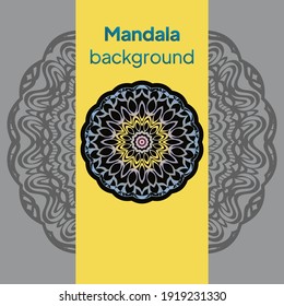 Patrón oriental, ilustración vectorial. Mandala redonda floral. motivos árabes, indios, marroquíes, españa, turcos, pakistán, chinos, místicos, otomanos.