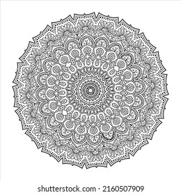 Oriental pattern, vector illustration. Islam, Arabic, Indian, moroccan,spain, turkish, pakistan, chinese, mystic, ottoman motifs. Coloring book page
