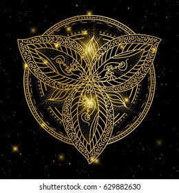 Oriental pattern, vector illustration. Islam Arabic Indian turkish