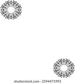 Oriental pattern, vector illustration. Outline Mandala for Coloring Book Page.