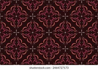 patrón oriental. fondo vintage con adornos árabes. Patrón, fondo o Fondo de pantalla para su diseño. Adorno textil. Ilustración vectorial.