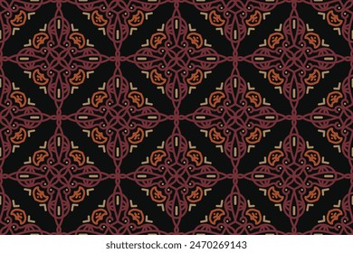 patrón oriental. fondo vintage con adorno árabe. Patrón, fondo y Fondo de pantalla para su diseño. Adorno textil. Ilustración vectorial.