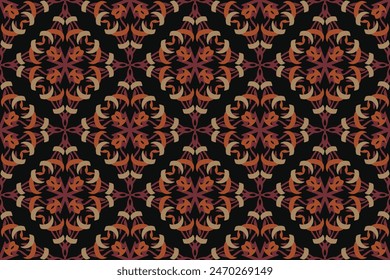 patrón oriental. fondo vintage con adorno árabe. Patrón, fondo y Fondo de pantalla para su diseño. Adorno textil. Ilustración vectorial.