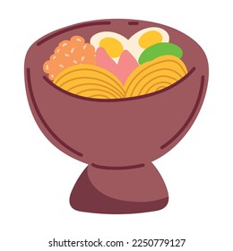 oriental ramen soup icon isolated