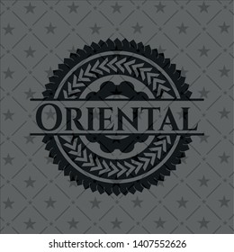 Oriental realistic dark emblem. Vector Illustration. Detailed.