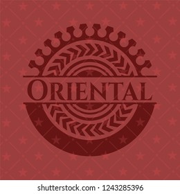 Oriental red emblem