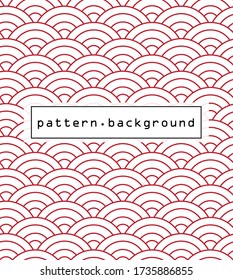 Oriental Red Pattern Background Vector