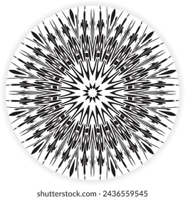 Oriental Retro Circular Mandala Pattern