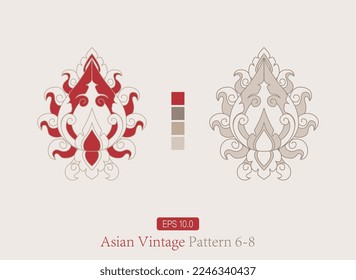 Oriental rug ornaments. Chinese floral traditional pattern. Vintage decorative background. Ethnic style design material. Asian ethnic decorative art. greeting card. Web page. booklet. poster. Package.